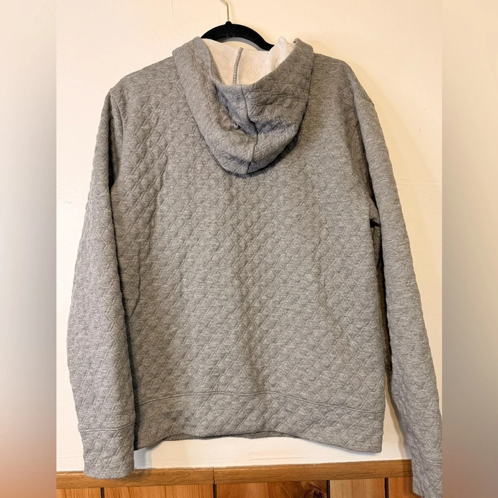Express Men's Gray Zip-Up Quilted Sweater